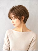 (ICY土屋)ショートヘアショートボブ前髪なし長めショート