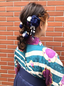 ヘアーアンドメイクボーノ(Hair & Make Buono) 袴着付け、セット　玉ねぎスタイル