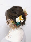 卒業式　袴　振袖に！　ふんわり華やか　ルーズアップヘア