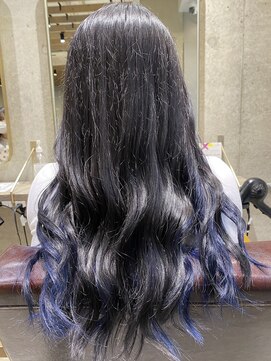 エイト 上野店(EIGHT ueno) インナーカラー/ネイビーブルー