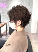 大人くびれショート×ニュアンスパーマ【カドワキ】