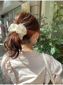 《kitin吉祥寺》インナーオレンジ　ポニーテール