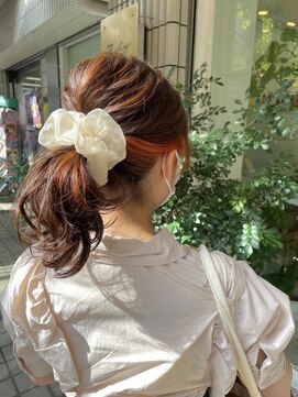 キティン 吉祥寺(kitin) 《kitin吉祥寺》インナーオレンジ　ポニーテール