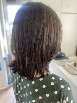 フラミンゴバイカーニバル 江古田(Flamingo by carnival) くびれボブ＆オリーブグレージュ