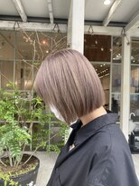 ラウブロッサム 大宮西口店(Lau Blossom) ミルクティーベージュブリーチカラーダブルカラー髪質改善ボブ