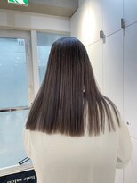 ガリカ シーム(Gallica/SEAM)&nbsp;【川辺晴加】ストレートロングxオリーブグレー/ケアブリーチ