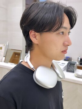 ピークアブー 銀座中央通り(PEEK-A-BOO) メンズウルフハンサムショートカルマパーマ似合わせイメチェン