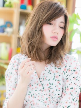 カバーヘア イヴ 戸頭店(COVER HAIR EVE) 外国人風インナーカラー小顔エアリーミディc5戸頭20代30代40代