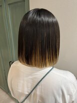 ヘアサロン ナノ(hair salon nano)&nbsp;ワンレンボブ/黒髪/金髪/アンブレラカラー/インナーカラー