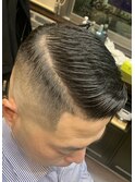アイロンパーマ×スキンフェード<理容室>[メンズ/眉毛/バーバー]