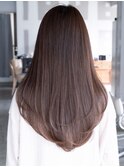 ☆レイヤーカット毛先ワンカールくせ毛風カール薄めバングデジパ