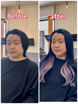 ヘアーズケアープレスト(Hair's Care Presto) 韓国Uチップエクステ×インナーカラー