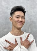 メンズスキンフェード/ツイストパーマ/ホワイトメッシュ