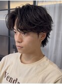 メンズビジネスフェザーパーマシャドウパーマニュアンスパーマ
