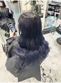ネイビーカラー/グラデーション/エクステごとカラー