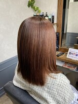 カミケン 清明店(kamiken.)&nbsp;ブリーチなし◎オレンジブラウンカラー【カミケン清明店/福島】