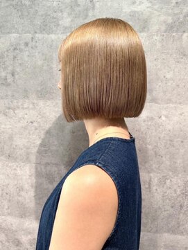 バランス 原宿 表参道(balance) 【髪質改善】シアーベージュブロンド×ボブ