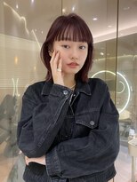 マイル 渋谷(mile)&nbsp;ブリーチなしカシスカラー×レイヤーロブ