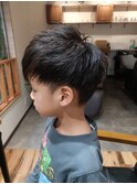 ツーブロック&グラデーション併用ふんわりショートスタイル