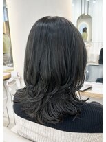 エレノア 渋谷公園通り店(Eleanor)&nbsp;【透け感】レイヤーカット×ブルーブラック