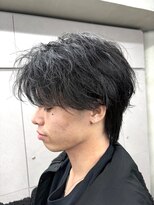 ニコ トウキョウ ロジック(nico TOKYO Logic) メンズセンターパートウルフセンターパートニュアンスパーマ襟足