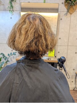 ミューズ 藤が丘店(MUSE) Befor/50代/白髪ぼかし×クセ毛を活かすカット