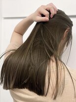 ヌープヘアーアイス(NUUP.hair ici)&nbsp;夏カラーブリーチなしオリーブグレージュ透明感大人ヘア