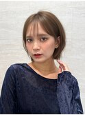 ミルクティーベージュ/レイヤーボブ/韓国巻き/顔周りカット/大宮