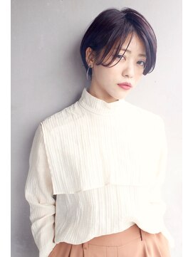 レンク(LENC) Coast.フリンジバング×ショートボブ×暗めカラー