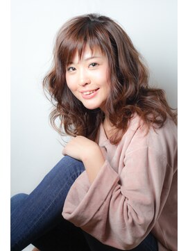 ララテラス(LaLa Terrace) 【LaLaTerrace】大人カジュアルほつれウェーブ　LaLaTerrace風