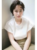 【pledica】かきあげバングな暗髪ショートスタイル【 表参道】