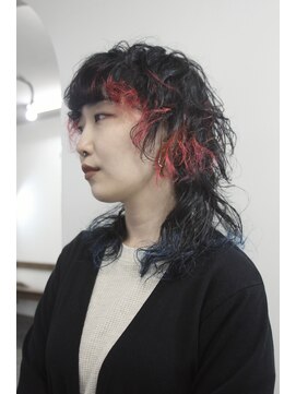 マーシー(MAAAAAC) 【MAAAAAC】ハイレイヤーウルフパーマカラー