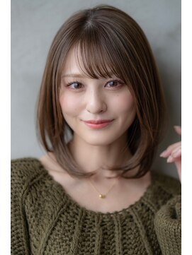 ケアリー 武蔵小杉(Carelly) 大人かわいい前髪セシルカットココアブラウンフリンジウェーブ