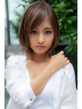 ケアリー 武蔵小杉(Carelly) 大人かわいい前髪セシルカットココアブラウンフリンジウェーブ