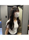 #透明感カラー #暗髪カラー #プルエクステ