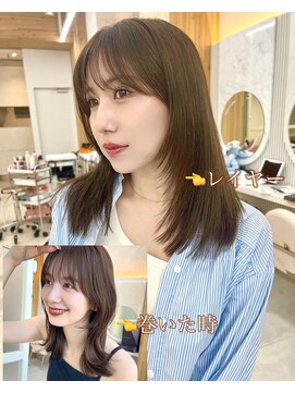 アフロートリノ(AFLOAT Leino) 小顔ヘルシーレイヤースタイル透明感カラー【修】20代30代40代