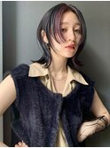 【 ミディアムウルフ ×  ピンクインナーカラー 】 浅野美紀