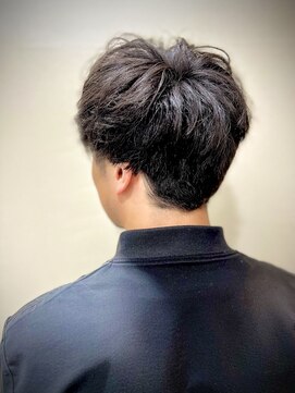 グレイスフルバーバー 赤坂見附店 品があるオトナのアシメ風ツーブロックショート/赤坂/床屋