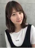 大人カジュアルくびれヘアレイヤーカットミディアム 前髪カット