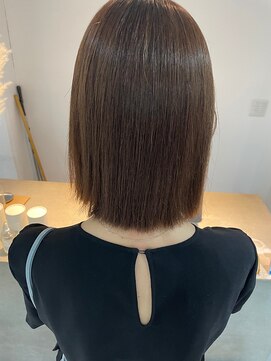 2195ヘアー 世田谷代田(2195hair) 地毛風カラー/切りっぱなしボブ/髪質改善/地毛風ストレート