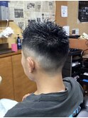 アップバングベリーショートスタイル（マッシュパーマ）床屋