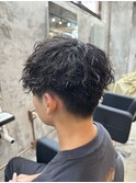 ツイストスパイラルパーマ縦落ちパーマメンズ波巻きパーマ