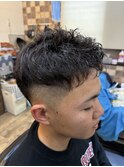 アイロンパーマ、ツーブロックカット