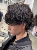 マッシュうるふ波巻きスパイラルパーマシャドウツイスパ緩め束感