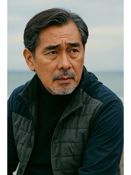 にもう ブルーブラック & スパイキーショート フェザーパーマ01HH26