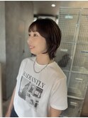 マッシュウルフ/くすみベージュ/30代40代50代