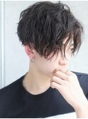 無造作センターパート