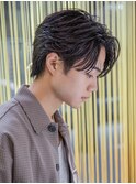 小久保styleフェザーパーマフェザーショートグレーエンドカラー
