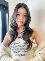 アルバム 新宿(ALBUM SHINJUKU)&nbsp;ロングおくれ毛顔周りレイヤー韓国ヘア_F30626