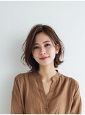  レイヤーカット/イメチェン/外ハネボブ/美髪/ワイドバング/髪型